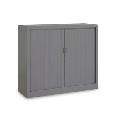 Armoire à Rideaux Eco H 100 X L 100 X P 43 Cm Corps Gris Anthracite Rideaux Gris Anthracite équipée De 2 Tablettes Détails