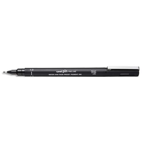Stylo Uniball Uni Pin - pointe calibr�e 1 mm - noir