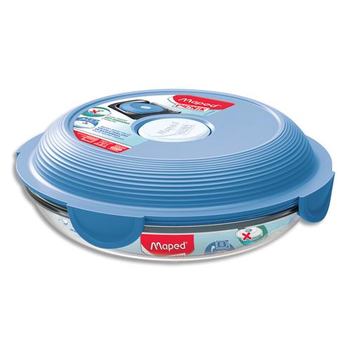 Assiette  djeuner en verre - Maped CONCEPT Adulte - coloris Bleu Orage