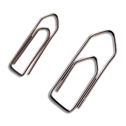 Trombones attache lettres acier nickel - bout chevron - 32mm - boite de 100