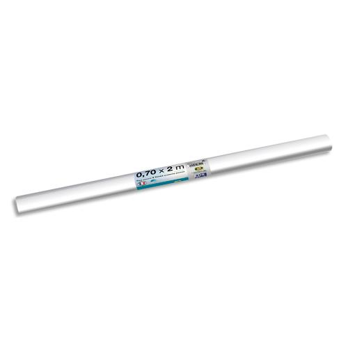 Rouleau couvre livre en plastique incolore, qualit suprieure PVC - 2 m x 0,70 m - paisseur : 8/100