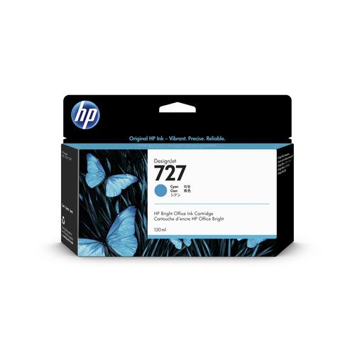 Hp 727 cartouche d'encre designjet cyan, 130 ml