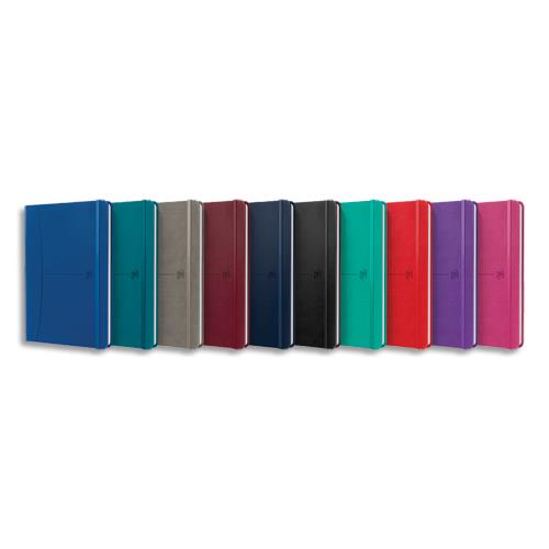 Carnet Oxford SignATURE format A5 couverture rigide brochure 160 pages quadrilles 5x5 - Coloris assortis