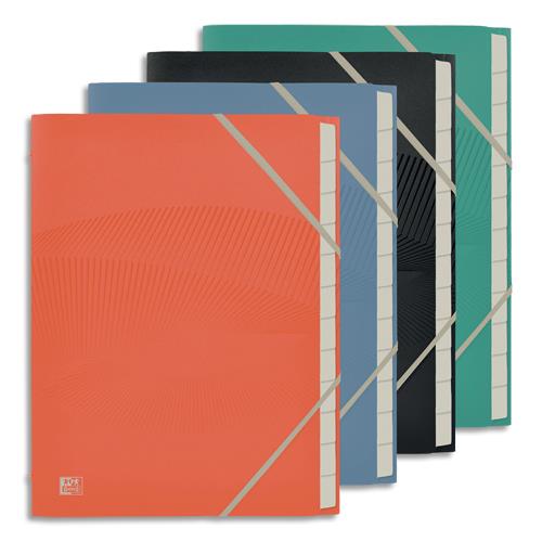 Trieur Oxford OSMOSE RECYCLE 12 positions polypropylne 5/10e - Fermeture par lastique - Coloris assortis