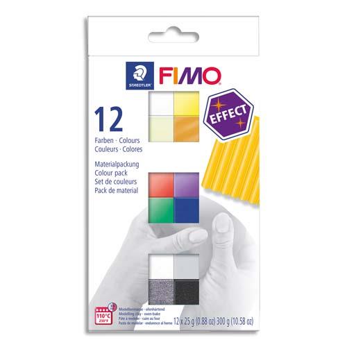 Bote de 12 pains Graine Crative 25g FIMO EFFECT couleurs assorties