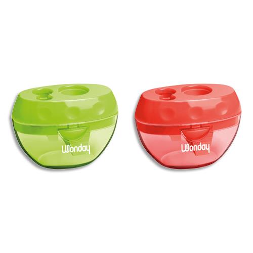 Taille-crayon taill'tou 3 usages Wonday - couleurs assortis