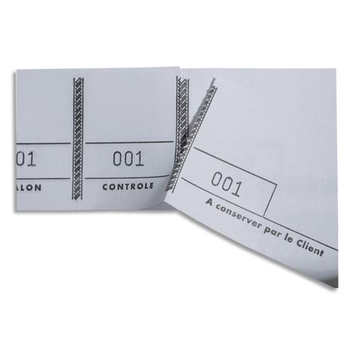 Bloc passe-partout Exacompta, 100 feuillets numrots 4,8x15cm - 3 volets dtachables - Coloris Blanc