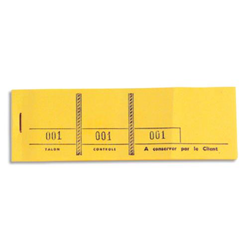 Bloc passe-partout Exacompta - 100 feuillets numrots 4,8x15cm - 3 volets dtachables - Coloris Jaune