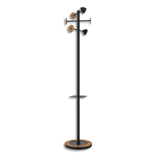 Portemanteau Unilux Bora bambou noir - 6 patres - co conu
