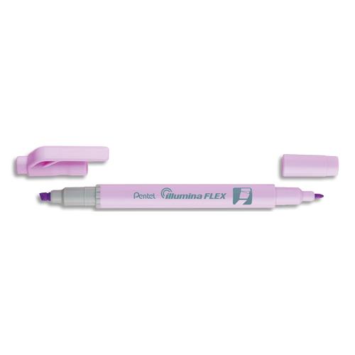 Surligneur Pentel Illumina Flex bi-pointe 2,5/4,2mm - Coloris violet pastel