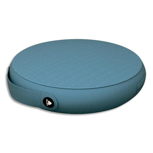 Coussin ergonomique Alba Ergopad bleu diam 35 cm gonflable en polychlorure de vinyle - poigne intgre