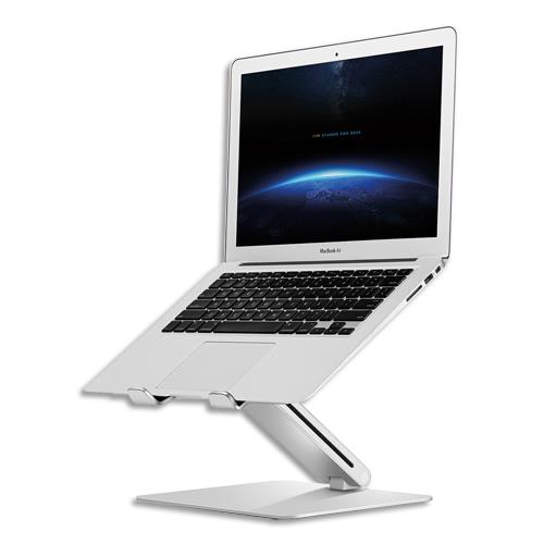 Support ordi portable Alba alu 11  15,6'' jusqu' 12cm hauteur-Inclinaison rglable 75 bras/80 plateau