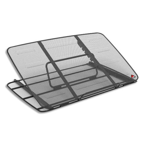 Support ordi portable Alba 15 17'' mtal mesh Noir (Acier perfor) ultra-rsistant,se replie entirement