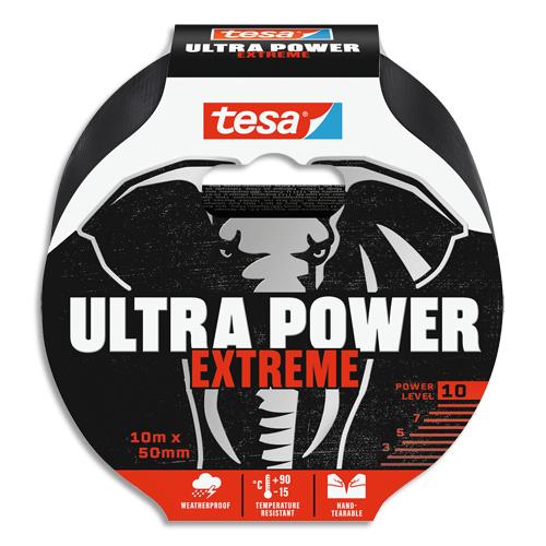 Ruban rparation Tesa POWER EXTREME 10mx5cm ultra rsistant, dchirable  la main - Coloris noir