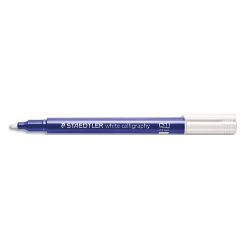 Marqueur encre blanche - Staedtler metallic calligraphy - 8325pointe biseau 2,8 mm