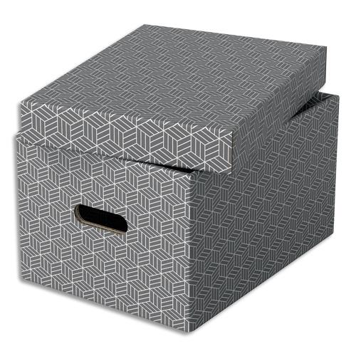 Bote de rangement/cadeau Esselte - lot de 3 - format mdium - gris