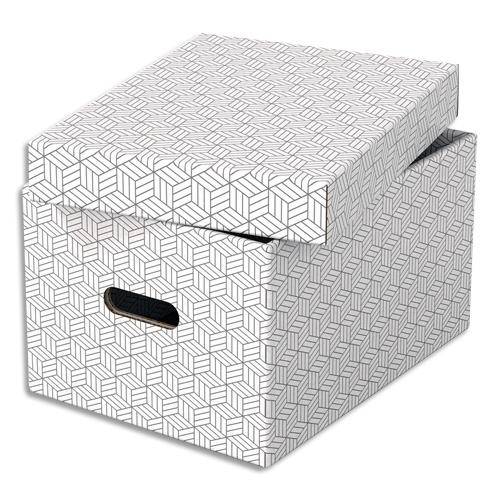 Bote de rangement/cadeau Esselte - lot de 3 - format mdium - blanc