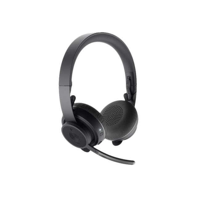 Logitech Zone Wireless - Micro-casque - sur-oreille - Bluetooth - sans fil - Suppresseur de bruit actif - isolation acoustique - graphite - Certifi pour Microsoft Teams