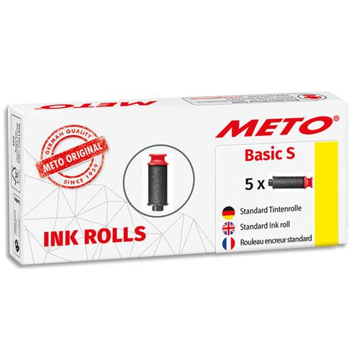 Pack de 5 rouleaux encreurs Meto Basic S 1 ligne