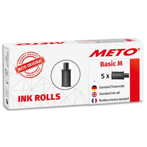 Pack de 5 rouleaux encreurs Meto Basic M 2 lignes