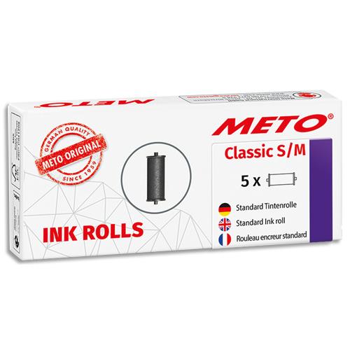 Pack de 5 rouleaux encreurs Meto Classic S & M 1 ligne et 2 lignes