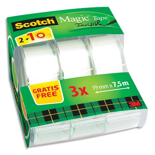 Lot de 2+1 dvidoirs avec rouleau scotch magic 810