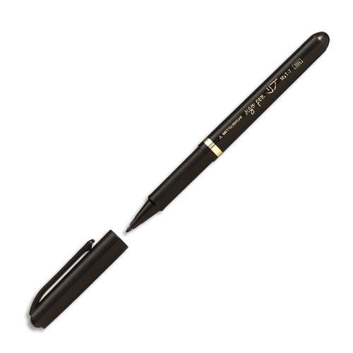 Stylo feutre Uniball Sign Pen MYT7 - pointe en nylon - trait 0.8 mm - encre  pigments noire