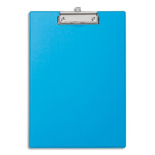 Porte-bloc simple Maul - A4 - en PVC - avec pince mtal- Coloris bleu