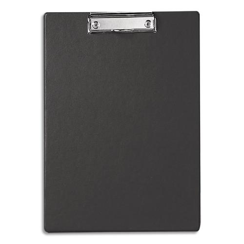 Porte-bloc simple Maul - A4 - en PVC - avec pince mtal- Coloris noir