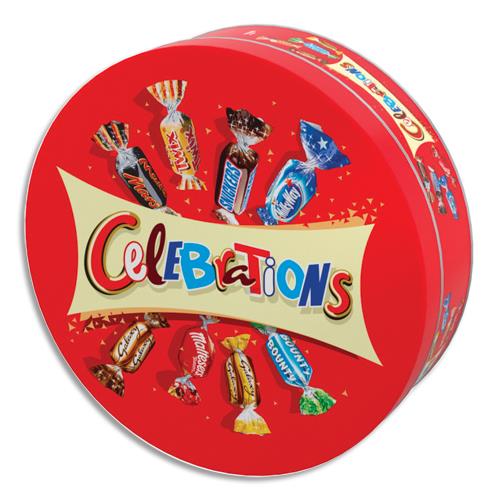 Assortiment de chocolats au lait fourrs et de biscuits enrobs de chocolat au lait Celebrations - 435g