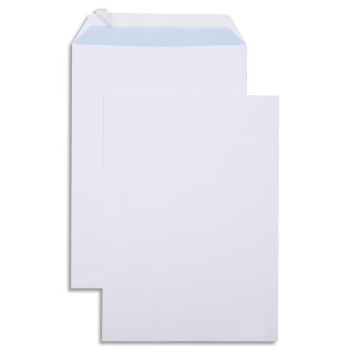 Bote de 250 pochettes vlin GPV - Blanc - 90g - C4 229x324mm - auto-adhsives
