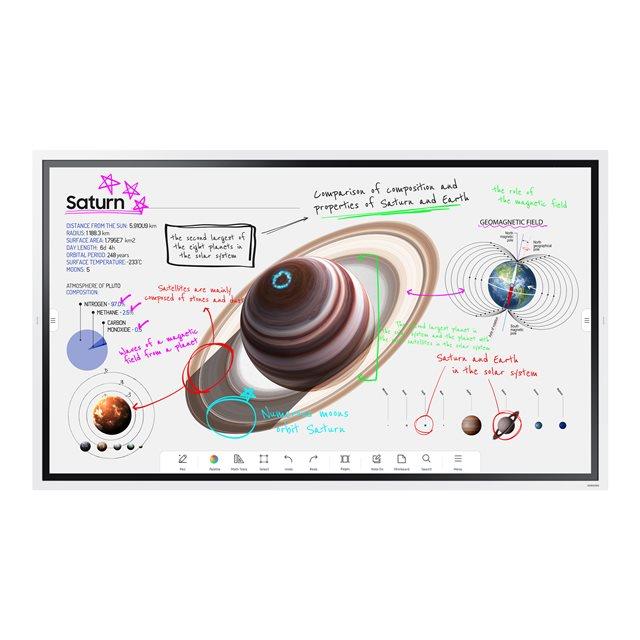 Samsung Flip Pro WM65B - Classe de diagonale 65" (64.5" visualisable) - WMB Series cran LCD rtro-clair par LED - ducation/entreprise - avec cran tactile (multi-touches) - Tizen OS 6.5 - 4K UHD (2160p) 3840 x 2160 - DEL de faade - gris blanc