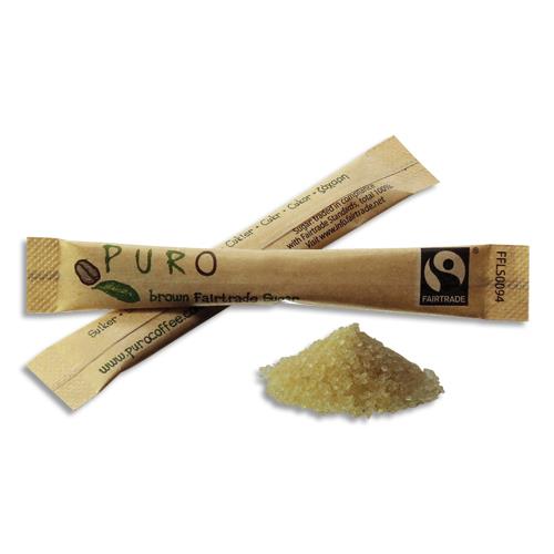 Bote de 1000 Sucre brun en bchettes de 3g Puro