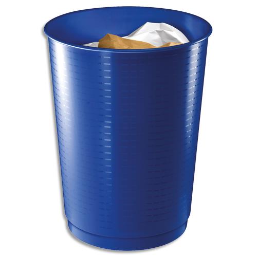 Corbeille  papier CEP Maxi 133 - 40 litres - en polypropylne - Dimensions (diamtre x h) : 38 x 49,5 cm - Bleu