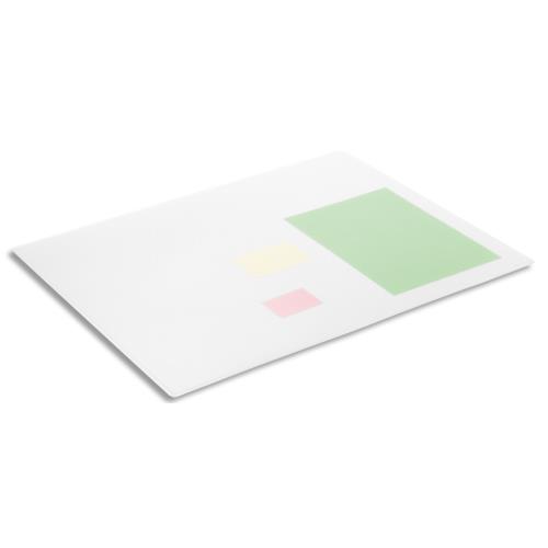 Sous-main Durable - en polypropylne - Antireflet et antidrapant - Dim (l x p) : 65 x 50 cm - Transparent