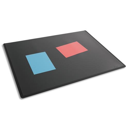 Sous-main Durable - en polypropylne - avec rabat transparent - Dimensions (l x p) : 53 x 40 cm - Noir