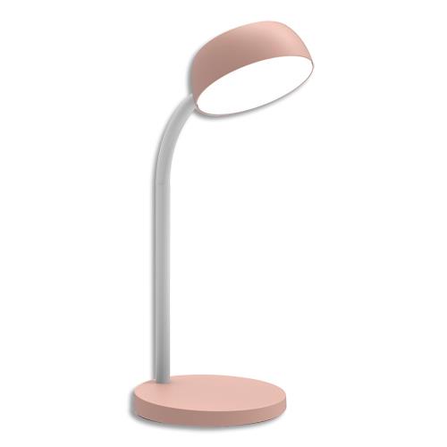 Lampe de bureau LED Unilux Tamy - Bras flexible pivotant  360 - 6 kWh/1000h, 3 000K, 20 000h - Rose