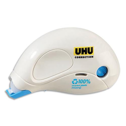 Roller correcteur compact rapide UHU - propre et prcis, blanc, 10m x 5mm - Rcriture immdiate