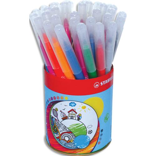 Pot de 36 feutres Stabilo Power de coloriage - Coloris assortis