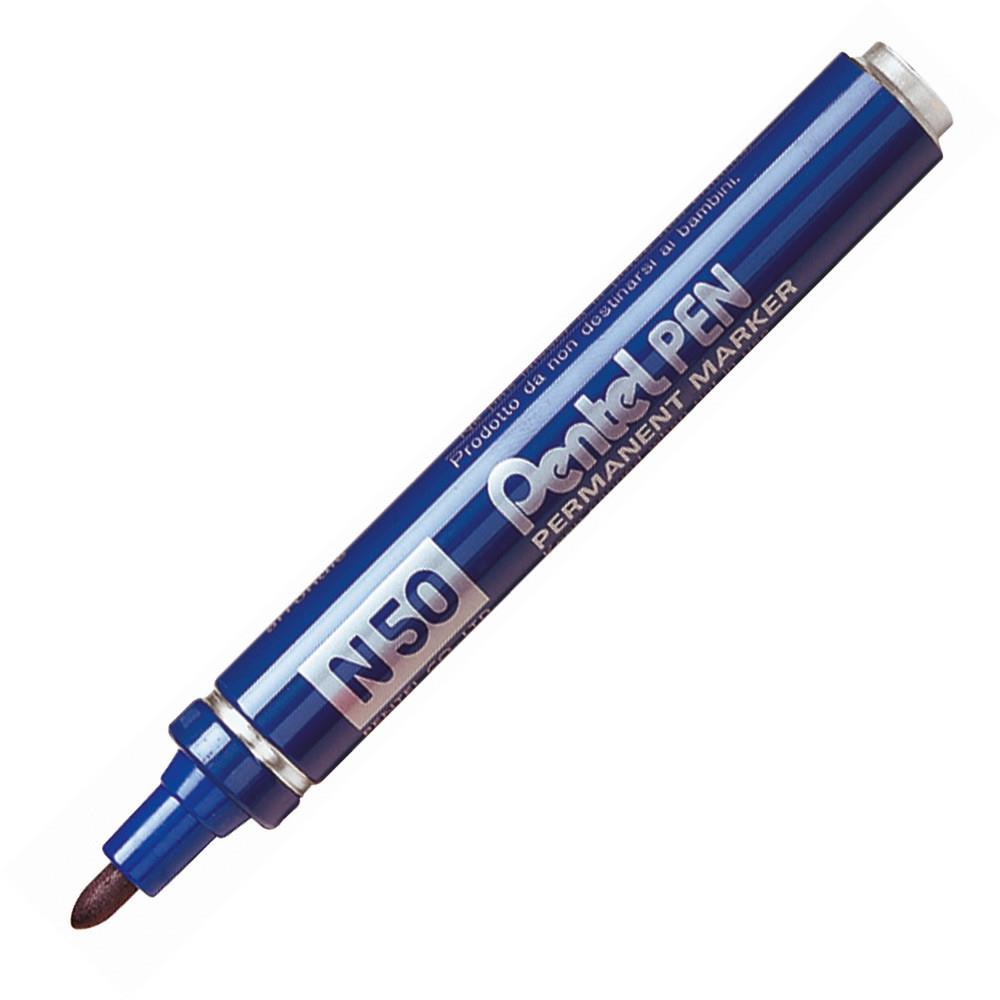 Marqueur permanent Pentel N50 - pointe ogive trait 1,5 mm - Bleu