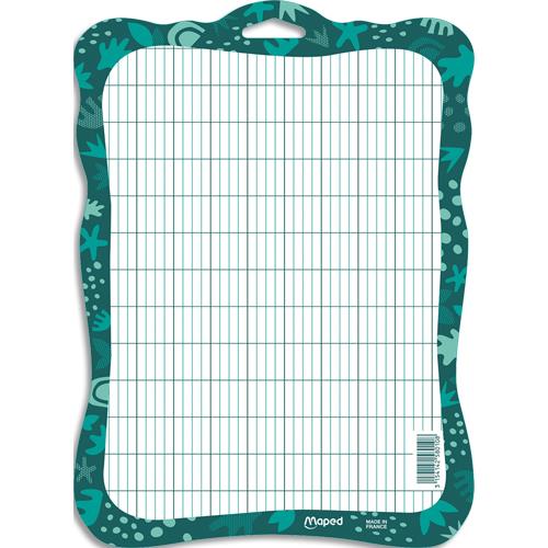 Ardoise blanche Maped Smiling Planet 100% carton - sans plastique - durable et rsistantee