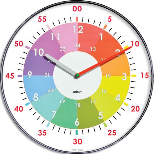 Horloge d'apprentissage Orium, diamtre 30 cm, idal pour apprendre l'heure