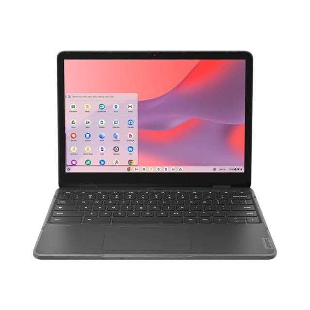 Chromebook - Lenovo 500e yoga chromebook gen 4 intel� n n100 31 cm (12.2") �cran tactile wuxga 8 go lpddr5-sdram 64 go emmc wi-fi 6e (802.11ax) chromeos fran�ais gris