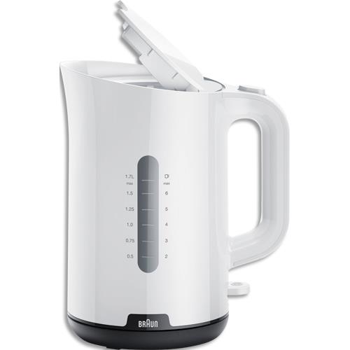 Bouilloire blanche 2200 W Delonghi, capacit 1,7L. Ebullition rapide. L21,7xP16xH26cm
