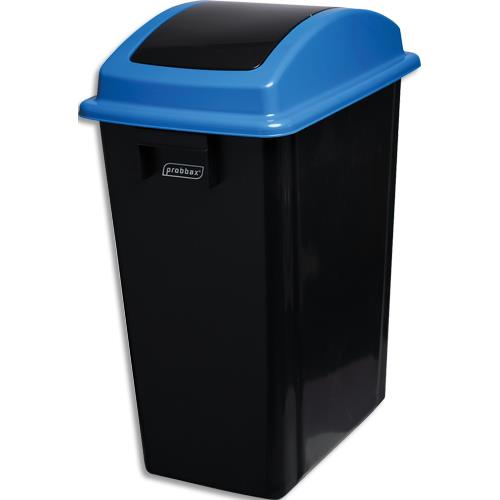Conteneurs polyvalents Probbax pour les endroits troits, capacit de 40L, couleur noir/bleu.