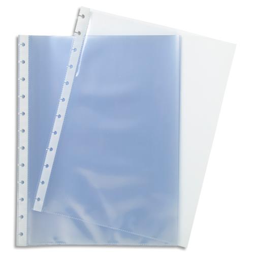 Sachet de pochettes perfores Exacompta  anneaux pour reliure Exactive en polypropylne lisse