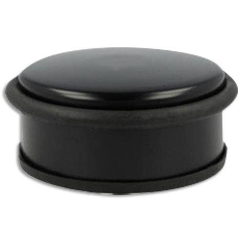 But�e de porte Alba en acier et �lastom�re. Base lest�e, semelle antid�rapante. Dim : diam�tre 9 x 4 cm. Noir