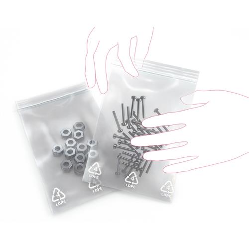 Sachet plastique  fermeture zip Transparent 50m 160 mm x 220 mm - bote de 1000
