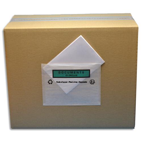 Pochette porte-document en papier imprime 228 x 120 mm