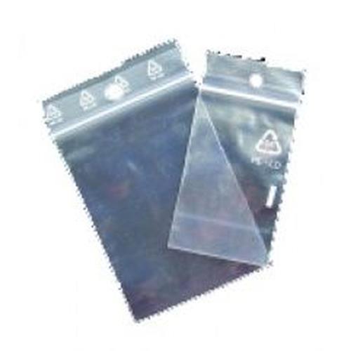 Sachet plastique  fermeture zip Transparent 50m 80 mm x 120 mm